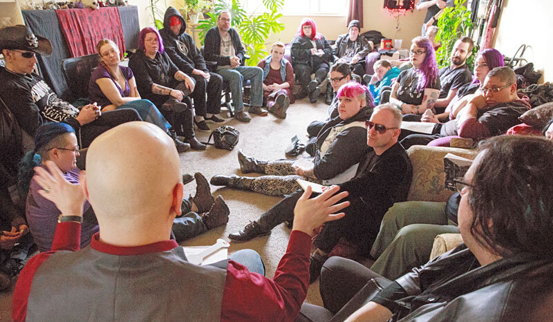 A meeting of The Satanic Temple of Seattle in the city’s Ballard neighborhood. Photo Credit: Erika Schultz