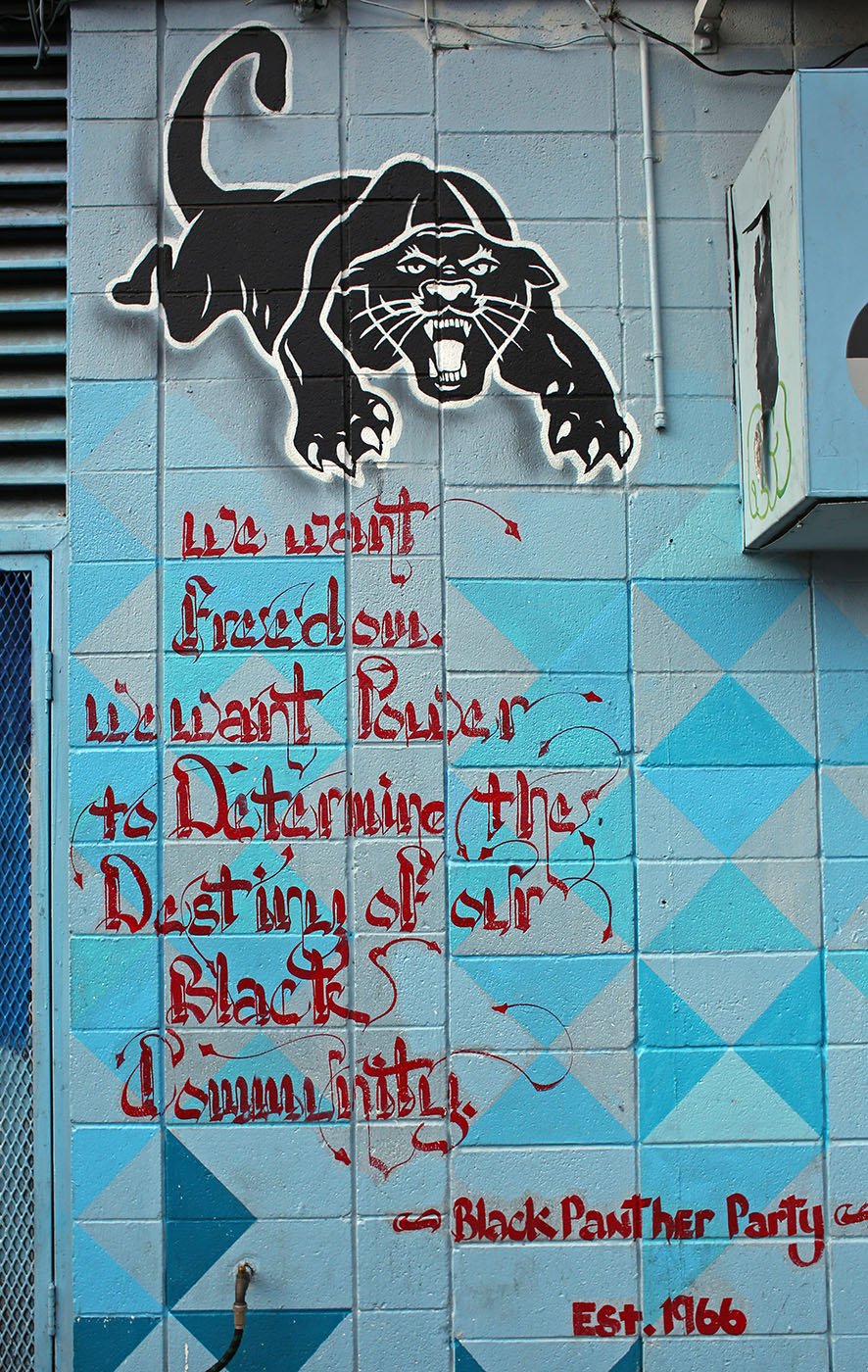 Black Panther inspired mural in Oakland, CA.